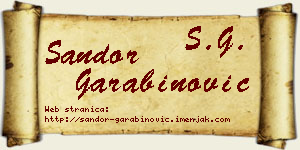 Šandor Garabinović vizit kartica